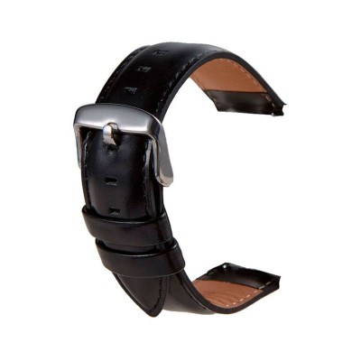 Bracelete Universal para Smartwatch 22mm Pele Preta