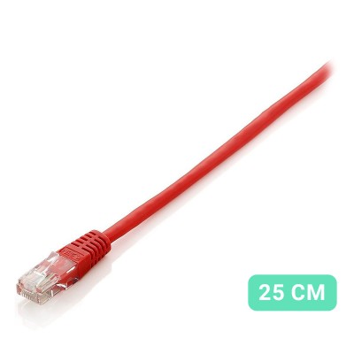 Network cable Equip Cat.6 U/UTP 0.25m Red