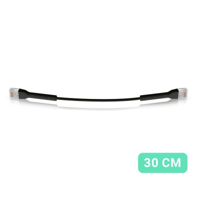 Network cable Ubiquiti UniFi Cat.6 U/UTP 0.3m Black (UC-Patch-0.3M-RJ45-BK)