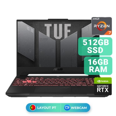 Laptop Asus TUF Gaming FA507RR 15" Ryzen 7 6800H RTX 3070 SSD 512GB/16GB Black