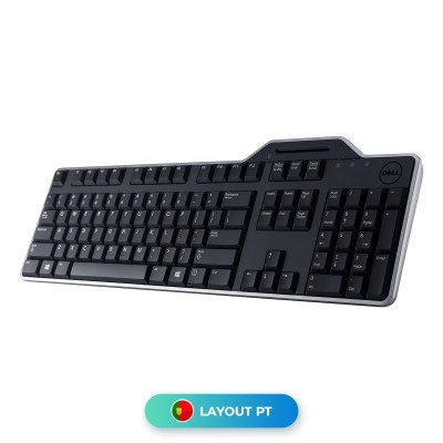 Keyboard Dell KB813 with SmartCard Reader USB Black (KB813-BK-POR)