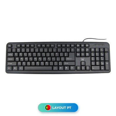 Keyboard Ewent EW3112 USB/PS2 Black