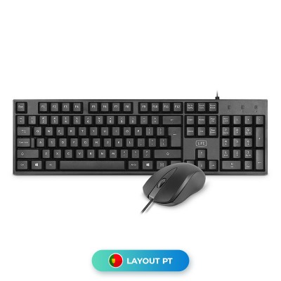 Keyboard + Mouse 1Life USB kb:base kit Black