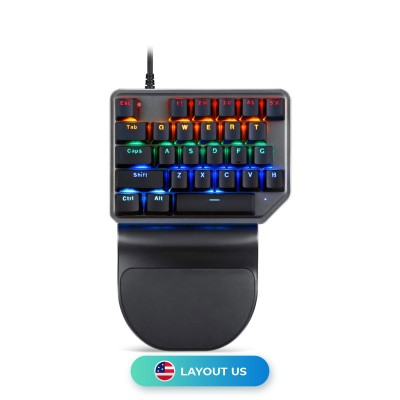 Keypad Mechanic keyboard Motospeed One-Hand K27 RGB Black