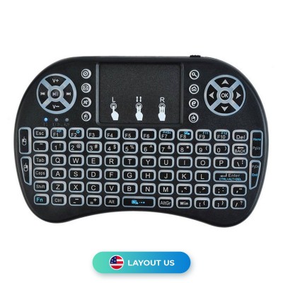 Wireless Keyboard ISO 5605 Qwerty w/ Touchpad Black