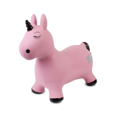 Bouncing Toy Unicorn Pink/Black