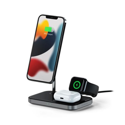 Wireless Charger Satechi Magnetic Stand 3 in 1 Black
