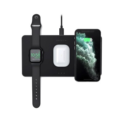 Wireless Charger Satechi Trio Wireless Charging Pad Black