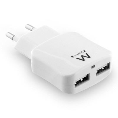 Power Adapter Ewent EW1302 2x USB 2.4A White