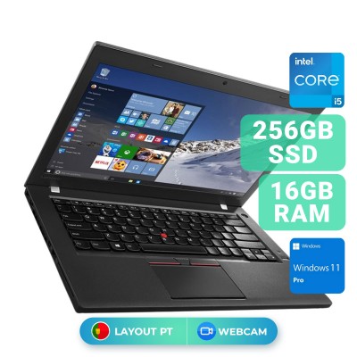 Portátil Lenovo ThinkPad T460 14" i5-6300U SSD 256GB/16GB Recondicionado Grade A