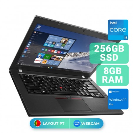Portátil Lenovo ThinkPad T460 14" i5-6300U SSD 256GB/8GB Recondicionado Grade A