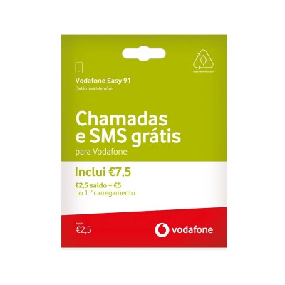SIM Card Vodafone Easy 91 2.50€ + 5€