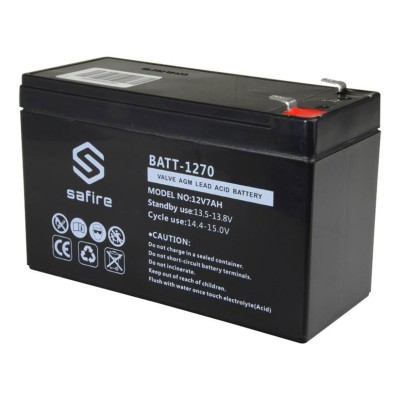 Lead Battery Safire Batt-1270 12V 7Ah Black