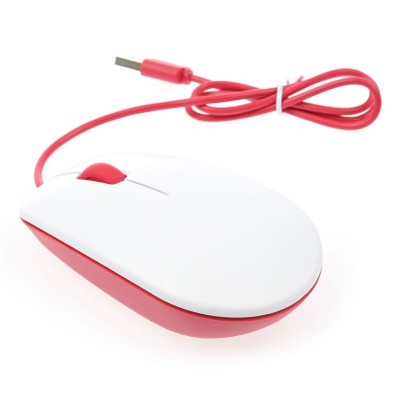 Rato Optico USB Raspberry Pi Vermelho/Branco