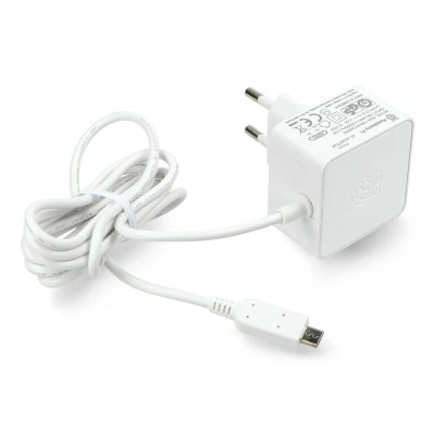Power Supply Raspberry Pi 3 Micro USB 5.1V 2.5A White