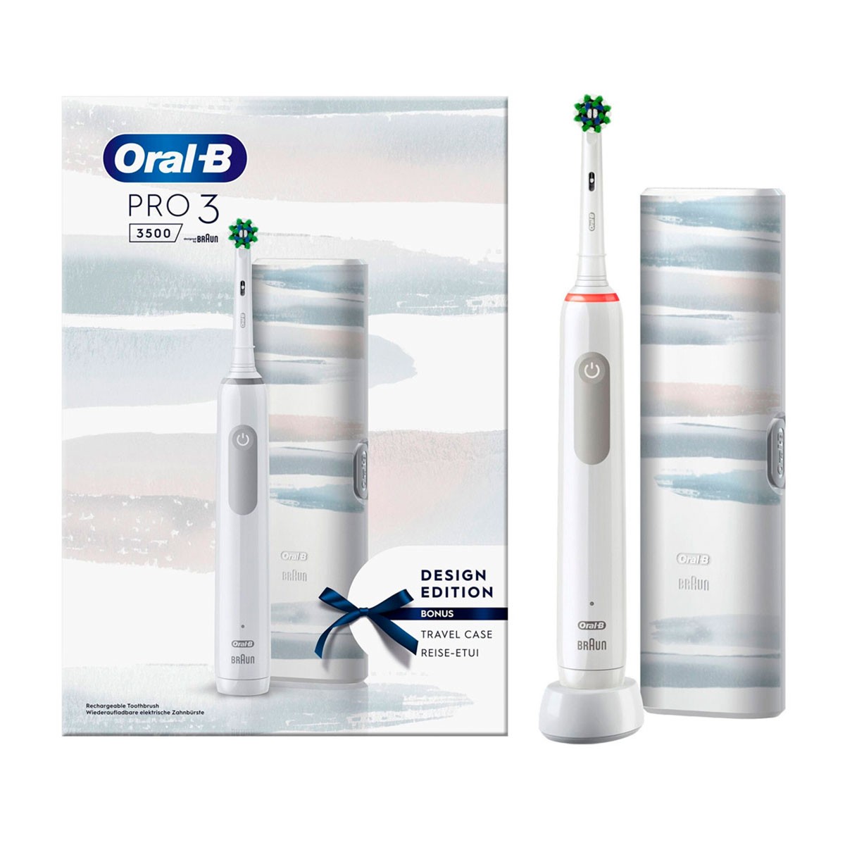 Cepillo de Dientes Eléctrico Oral-B Pro 3 3500 Design Edition Branco