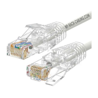 Network cable WP Rack Slim Cat.6 U/UTP 0.5m White