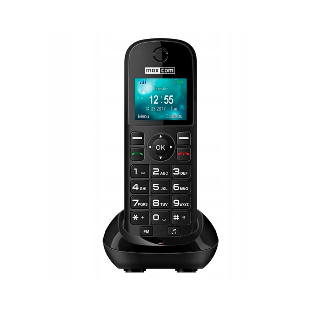 Teléfono Inalámbrico Maxcom MM35D Dual Sim Negro