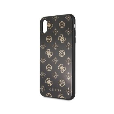 Guess Silicone Hard Case with Gold Logo for iPhone XS Max Black