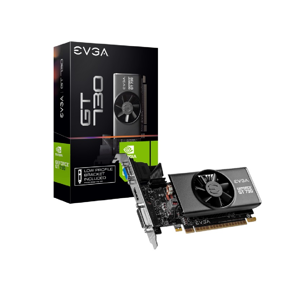 Placa Gráfica EVGA GeForce GT 730/ 2GB GDDR5 Low Profile