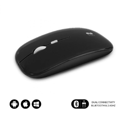 Wireless Mouse Subblim Dual Flat 1600 DPI Black