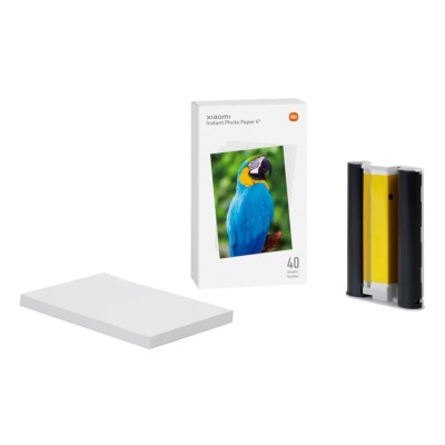 Papel Fotográfico Xiaomi Portable Instant 1S 6" 40 Hojas