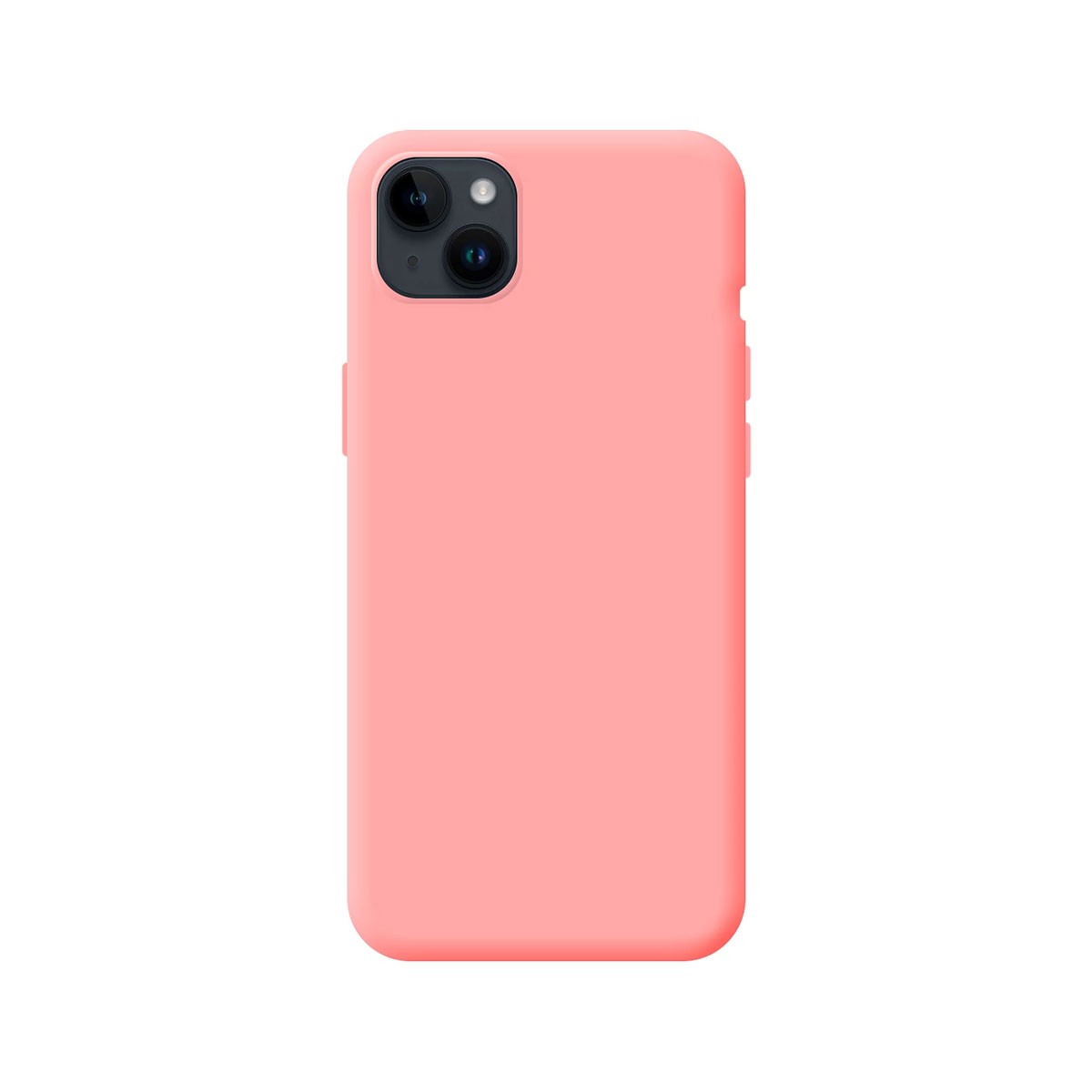 Funda de silicona rosa para iPhone 15 Plus