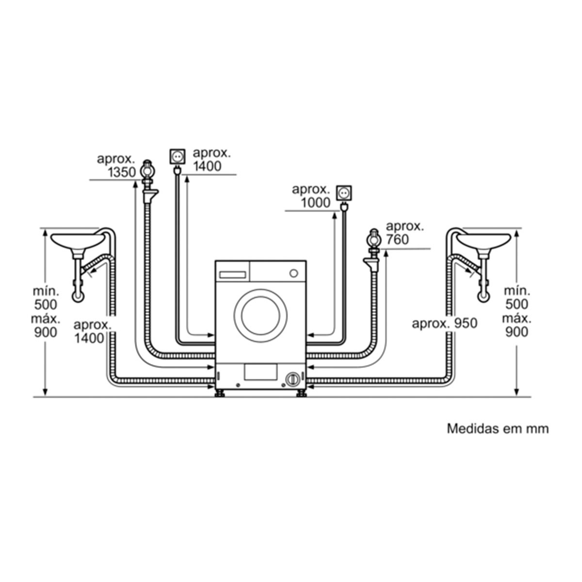 Washing and Drying Machine Bosch WKD28543ES 7Kg White