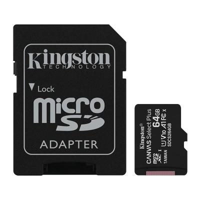 Cartão Memória Kingston Canvas Select Plus C10 microSDXC 64GB c/Adaptador
