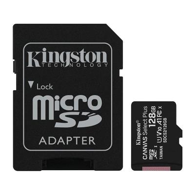 Cartão Memória Kingston Canvas Select Plus C10 microSDXC 128GB c/Adaptador