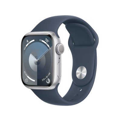 Apple Watch Series 9 GPS 45mm Aluminum w/ Blue Sport Band