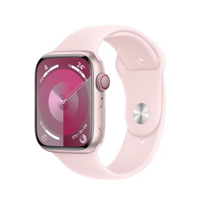 Apple Watch Series 9 GPS + Cellular 45mm Aluminum w/ Pink Sports Band M/L