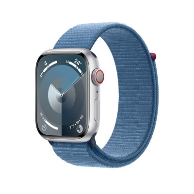 Apple Watch Series 9 GPS + Cellular 45mm Aluminum w/ Blue Sport Loop