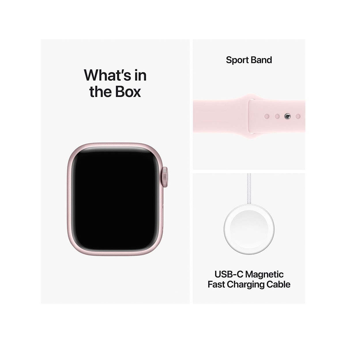 Apple Watch Series 9 GPS + Cellular 41mm Aluminum w/ Pink Sport Band S/M
