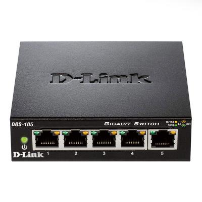 Gigabit Switch 5 Ports D-Link Black (DGS-105)