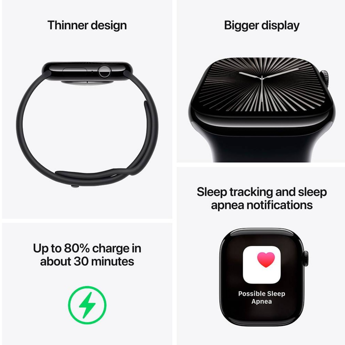Apple Watch Series 10 GPS 46mm en aluminium rose doré avec