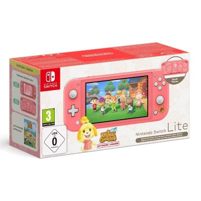 Nintendo Switch Lite Coral + Animal Crossing: New Horizons + 12 Meses NSO