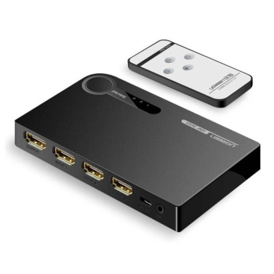 UGREEN 4K HDMI 3-in-1 Switch Splitter w/Remote Black