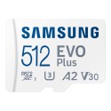 Tarjeta de Memoria Samsung EVO Plus 2023 512GB microSD XC con Adaptador/ Clase 10/ 160MBs