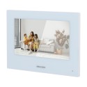 Monitor de videoportero Hikvision con pantalla táctil TFT de 7" en blanco - DS-KH6320-WTE1-W