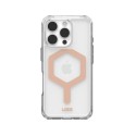 Capa Urban Armor Gear Plyo c/Magsafe iPhone 16 Pro Transparente/Rosa