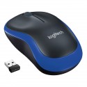 Ratón inalámbrico Logitech M185 negro/azul (910-002236)