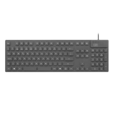1Life kb:cleanboard Silicone PT Black Keyboard