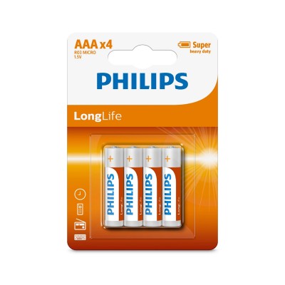 Pilhas Philips LongLife 4...