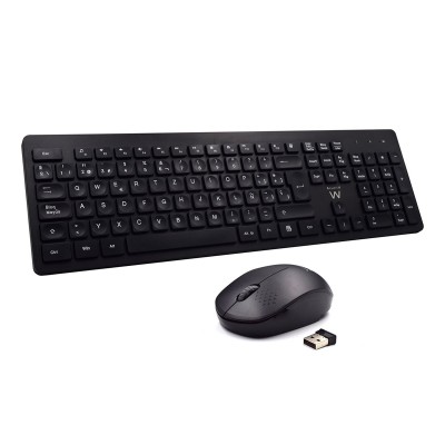 Keyboard + Mouse Ewent EW3258 Wireless Black