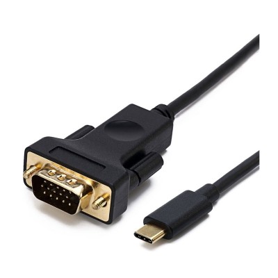 Cable USB Tipo-C a VGA 1.8m Negro