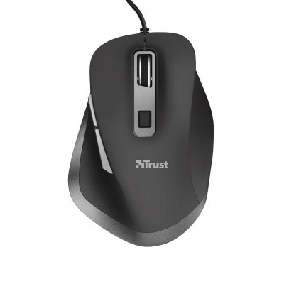 Ergonomic Mouse Trust Fyda Wired Comfort 5000 DPI Black