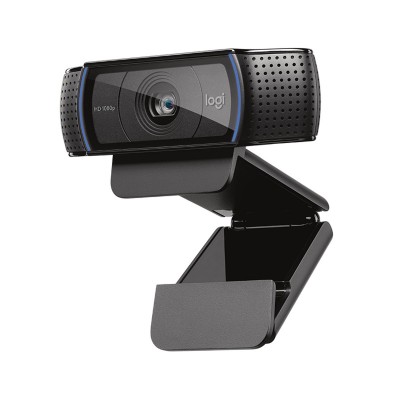 Webcam Logitech C920 HD Pro FHD w/Microphone + Tripod Black