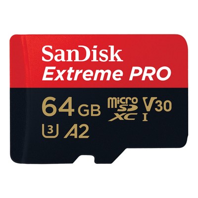 Memory Card SanDisk 64GB MicroSDXC Extreme Pro Deluxe V30