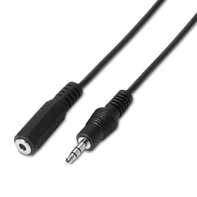Cable Aisens Jack 3.5mm (M/F) 1.5m Black